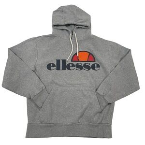 Ellesse Gottero Logo Size S Gray Hoodie Sweatshirt (Retail $65)